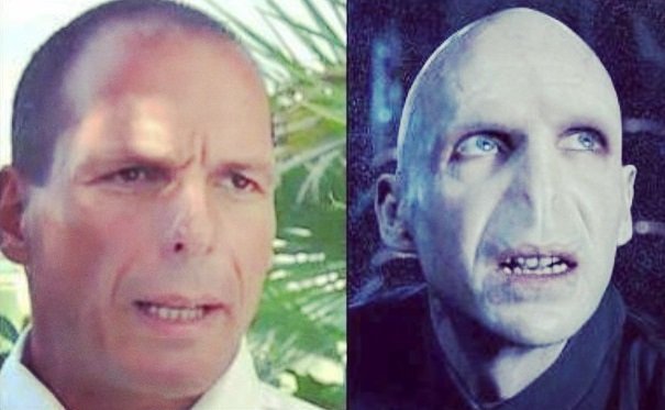 Vtípek z Twitteru: Varufakis jako Voldemort, podobnost čistě náhodná?