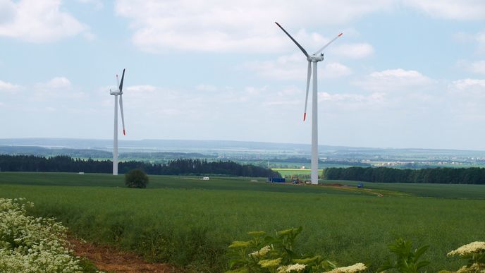 Větrné elektrárny u obce Janov, ČEZ