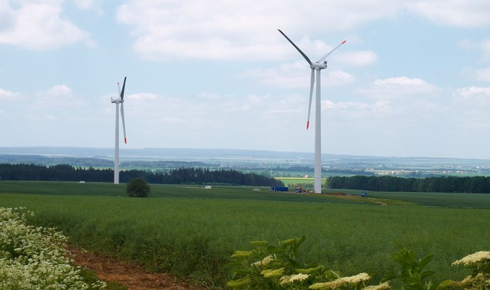 Větrné elektrárny u obce Janov, ČEZ