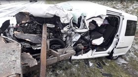 Vážná dopravní nehoda u Janova 5.2.2023