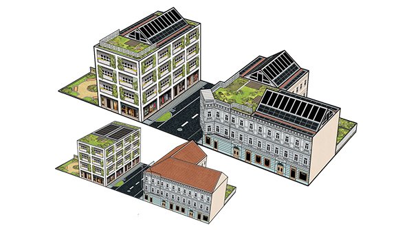 Volitelné provedení (nahoře) a základní provedení modelu (dole)