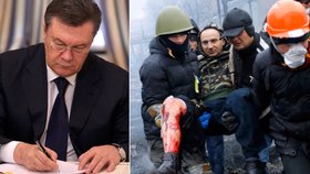 Janukovič podepsal se zástupci opozice dohodu. Skončí boje v ulicích