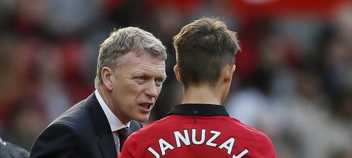 Manažer David Moyes a talent Manchesteru United Adnan Januzaj.