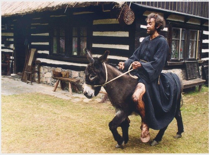 Jakub Kohák si vyzkoušel jízdu na oslu.