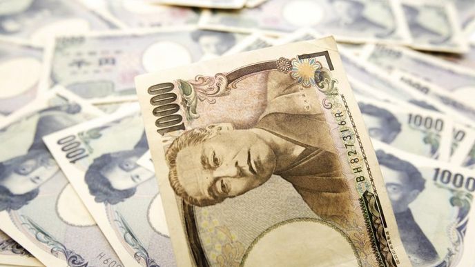 Japonská měna, jeny, ilustrační foto