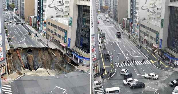 Japonci opravili 30metrový kráter za pouhý týden! Češi blednou závistí 