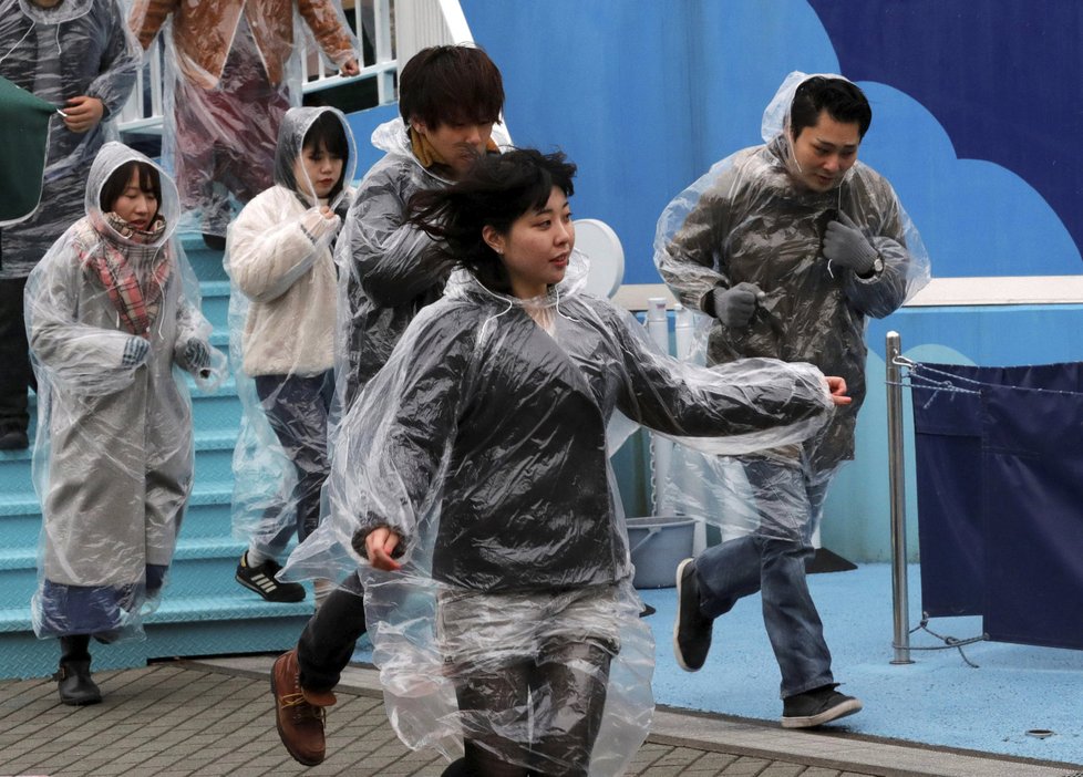 Evakuační cvičení v Japonsku