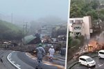 Japonsko pátrá po 19 pohřešovaných, záplavy a sesuvy půdy zničily i domy