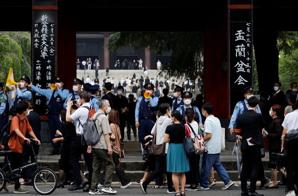 Pohřeb zavražděného japonského expremiéra Šinza Abeho