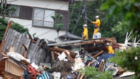 Záplavy v Japonsku zasáhly letovisko Atami (4. 7. 2021)