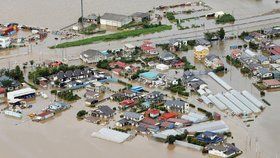 Záplavy a sesuvy půdy v Japonsku