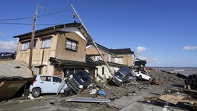 Následky ničivého zemětřesení v Japonsku.