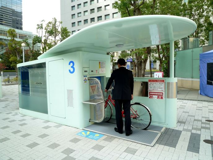 Podzemní parkoviště pro kola v japonské metropoli