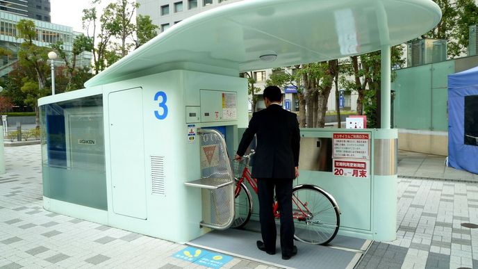 Podzemní parkoviště pro kola v japonské metropoli