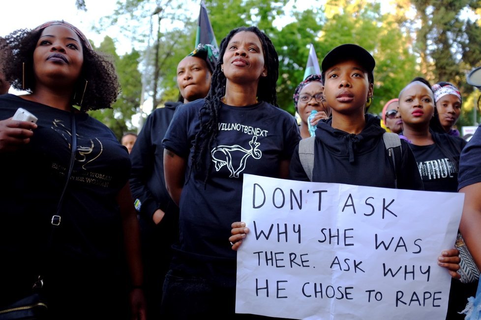 Protest proti násilí na ženách v Jihoafrické republice