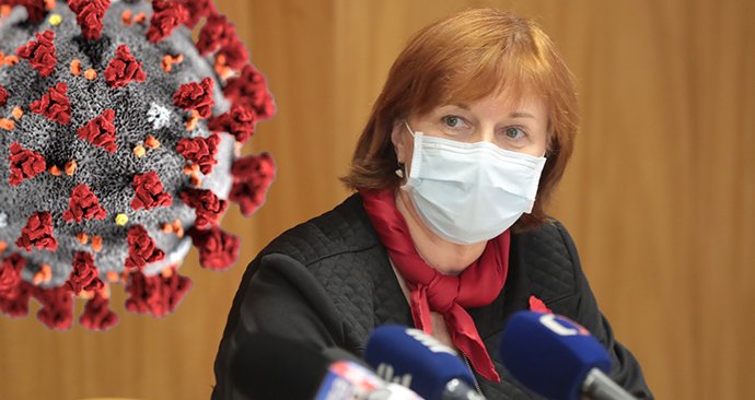 Jarmila Rážová, hlavní hygienička na tiskovce ministerstva zdravotnictví (13. 11. 2020)
