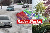 Česko bičuje bouře Ulli: Vichr lámal stromy, přidal se sníh, sledujte radar Blesku