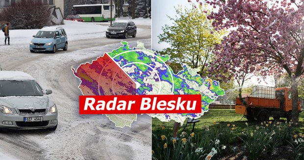 Česko bičuje bouře Ulli: Vichr lámal stromy, přidal se sníh, sledujte radar Blesku 