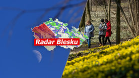 Tlaková výše vymete oblohu. Jasné nebe a 20 stupňů, sledujte radar Blesku