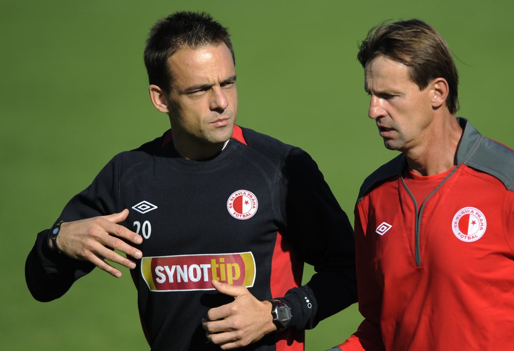 Lukáš Jarolím probíral příchod Františka Straky do Slavie i s otcem Karlem.