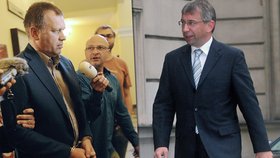 Vladimíra Šišku (vlevo), prvního náměstka ministra Drábka (vpravo) odvádějí do vazební věznice