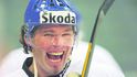 Jaromír Jágr se při exhibici proti Slovákům výborně bavil