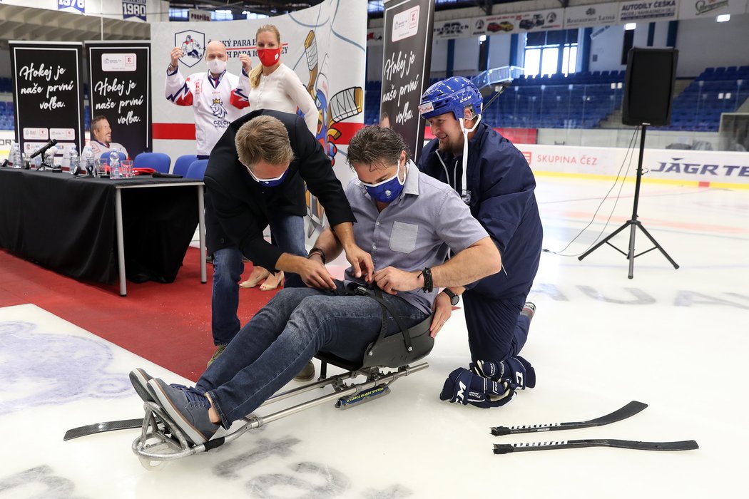 Legendární hokejista Jaromír Jágr se stal ambasoderem českého parahokeje