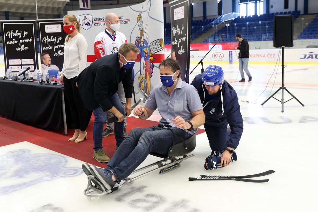 Legendární hokejista Jaromír Jágr se stal ambasoderem českého parahokeje