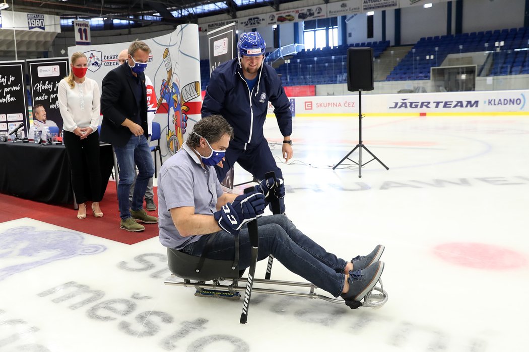 Legendární hokejista Jaromír Jágr se stal ambasoderem českého parahokeje