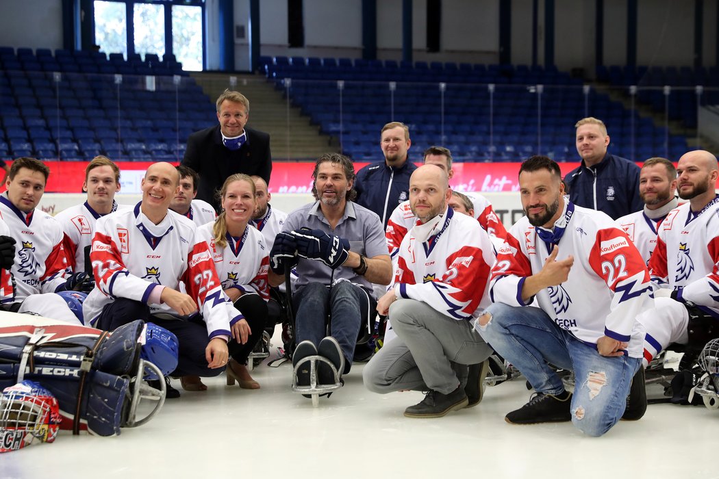 Legendární hokejista Jaromír Jágr se stal ambasoderem českého parahokeje