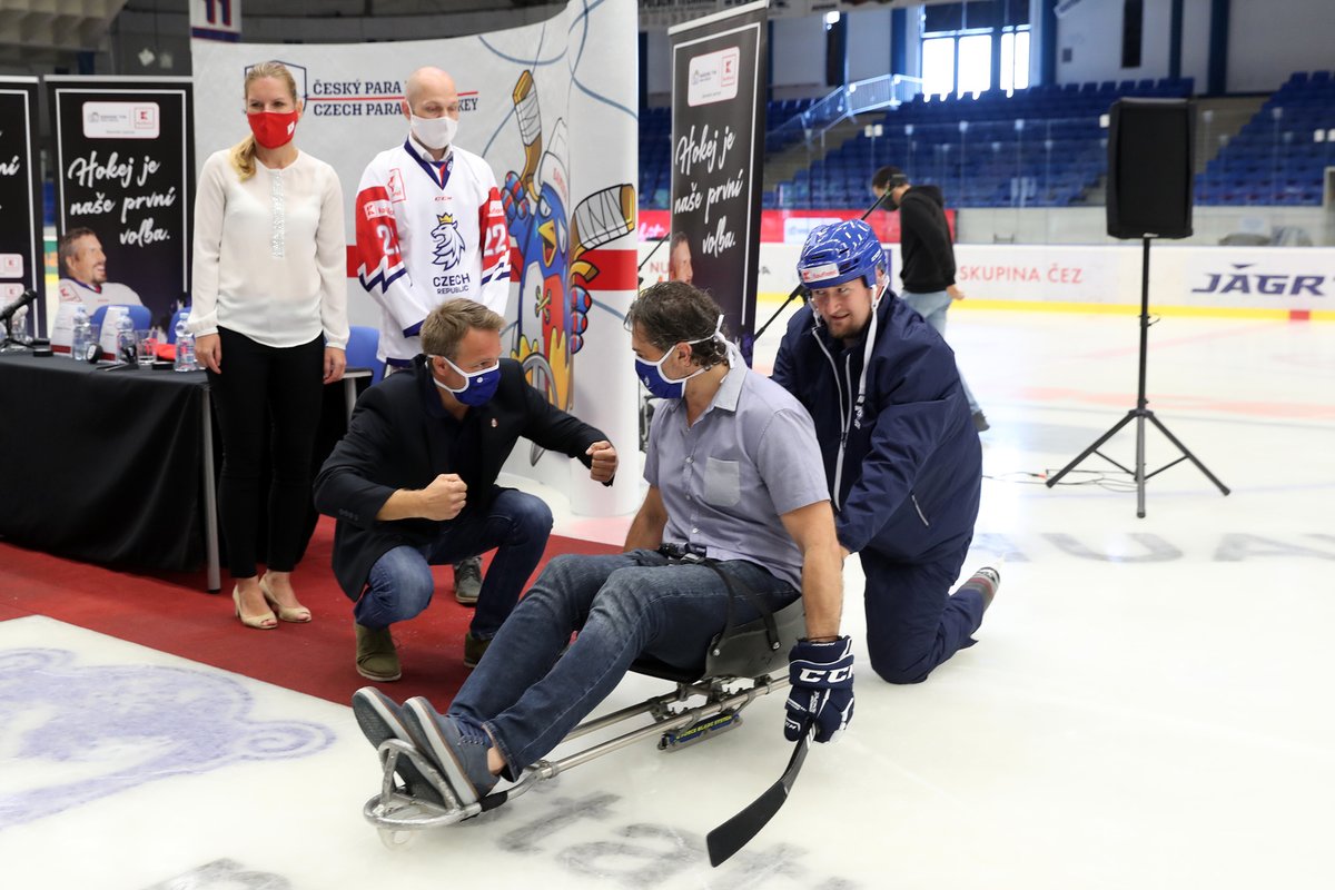 Legendární hokejista Jaromír Jágr se stal ambasoderem českého parahokeje