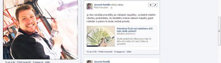 Radní za KSČM Jaromír Petelík si na facebooku pustil pusu na špacír