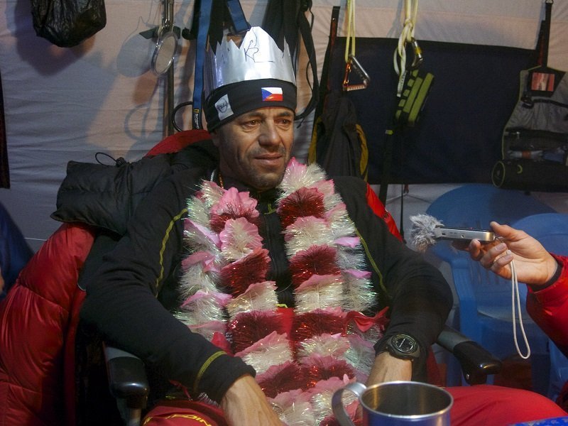 Radek Jaroš úspěšně sestoupil do základního tábora z vrcholu K2, své poslední čtrnácté osmitisícovky, kterou v sobotu zdolal