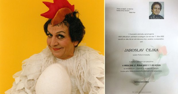 »Pan Slepice« Jaroslav Čejka (†86): Co prozradilo parte?!