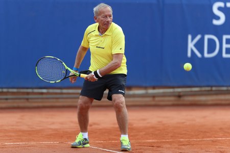 Jaroslav Kubera jako tenista. Říkali mu prý „Bum bum Becker"