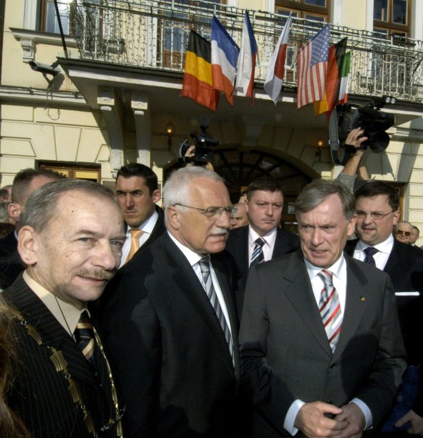 Jaroslav Kubera s Václavem Klausem v roce 2007