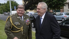 Prezident Miloš Zeman a šéf ČSBS Jaroslav Vodička