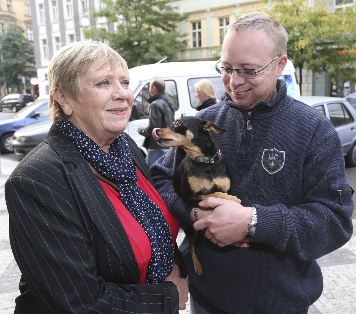 Jaroslava Obermaierová se synem Jardou