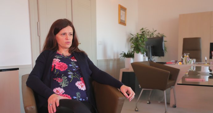 Jaroslava Pokorná Jermanová při rozhovoru pro Blesk Zprávy v únoru 2019