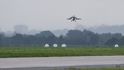 Letoun JAS-39 Gripen E přiletěl na Dny NATO na ostravském letišti