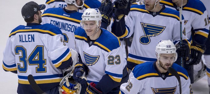 Útočník St. Louis Blues Dmitrij Jaškin rozhodl o výhře proti Dallasu