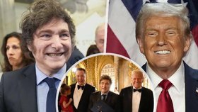Argentinský prezident Javier Milei navštívil Donalda Trumpa na Floridě, nechyběl ani Elon Musk