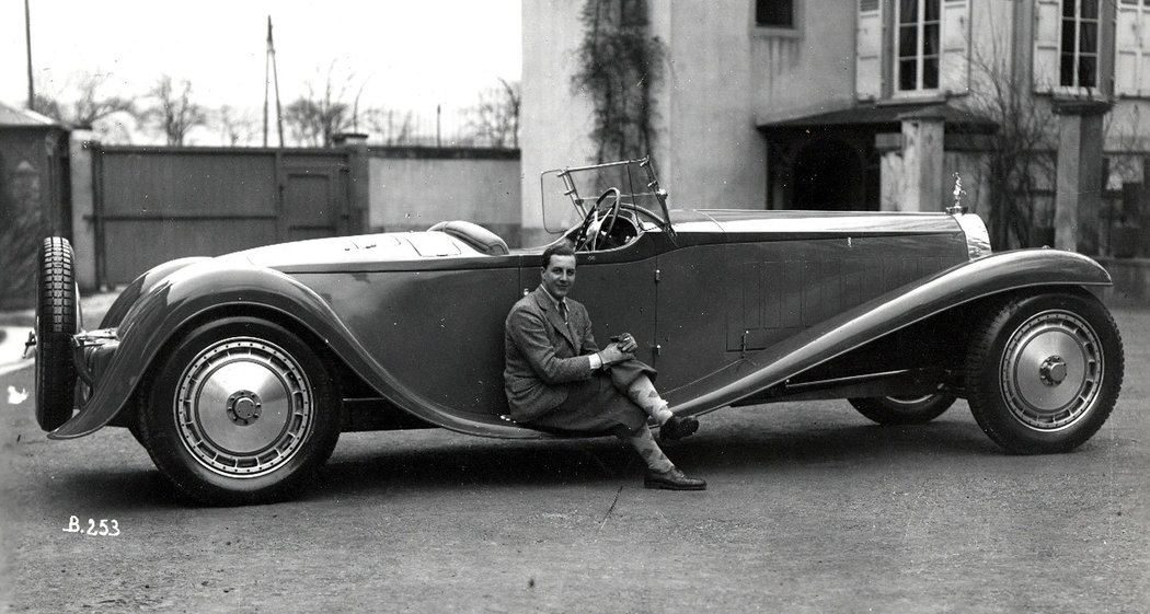 Jean Bugatti a Bugatti Type 41 Royale Roadster