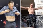 Akční hrdina Jean Claude van Damme v Madridu ukázal svoji vypracovanou postavu a hlavně pověstně vypracované břicho