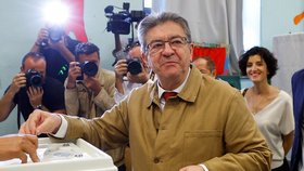 Jean-Luc Mélenchon u voleb do Národního shromáždění (12.6.2022)