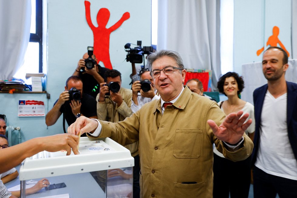 Jean-Luc Mélenchon u voleb do Národního shromáždění (12.6.2022)