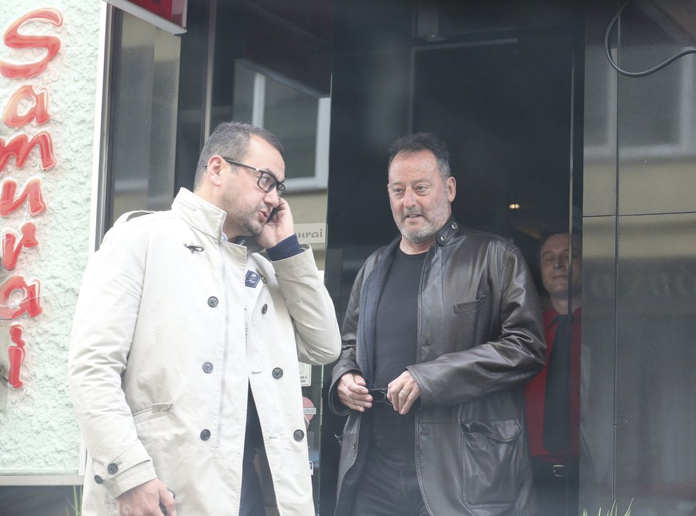 Jean Reno při návštěvě Prahy