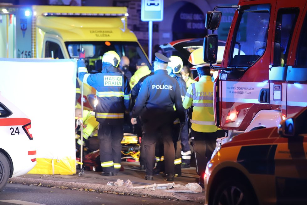 Na tramvajovou zastávku Ječná vjel automobil. Srazil přitom chodce, který utrpěl vážná zranění. Muž zraněním bohužel podlehl. Řidič, jenž nehodu způsobil, z místa odjel (2. listopadu 2021)!