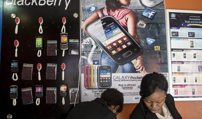 Jediným kontinentem, kde BlackBerry letos daří, je Afrika