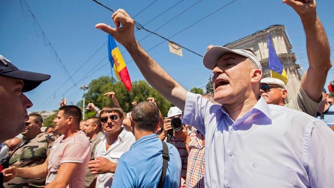 Jedna z řady demonstrací v Kišiněvě
